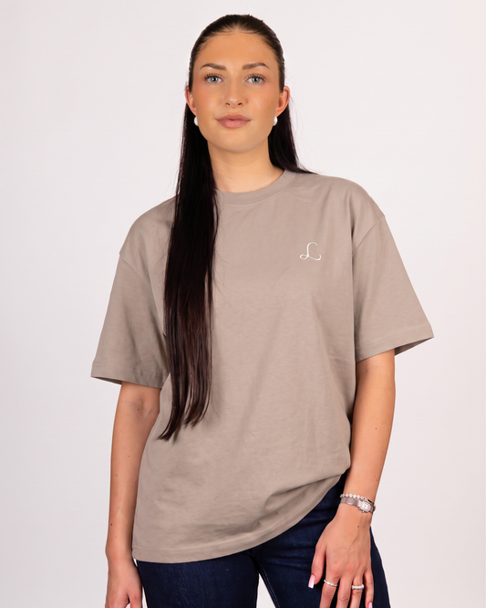 Script Initial Shirt Vintage brown