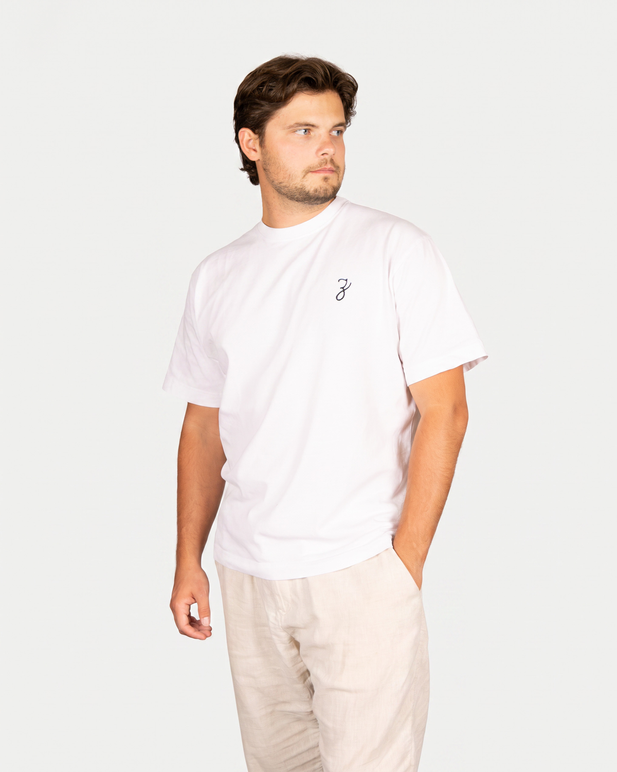 Script Initial Shirt Weiß