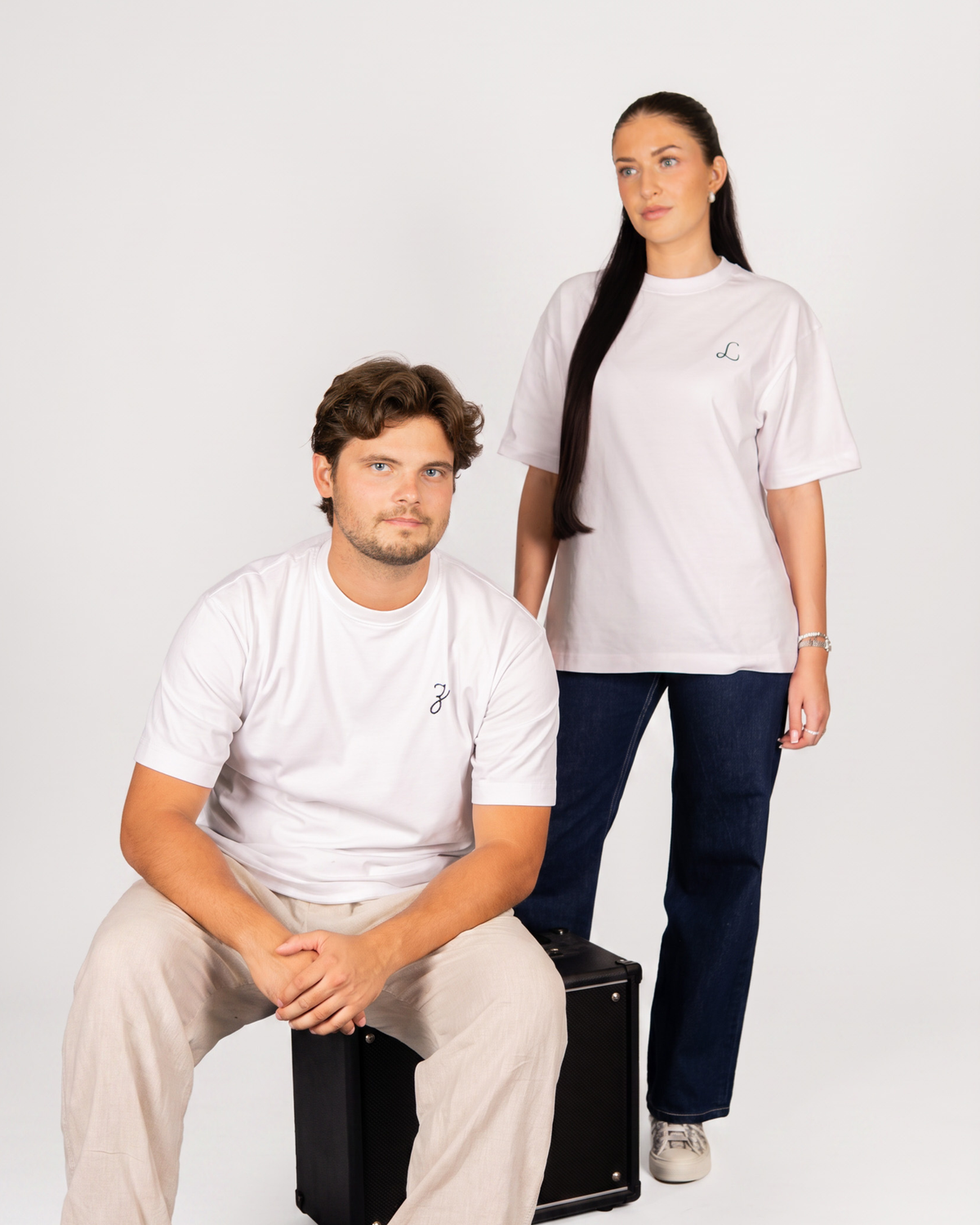 Script Initial Shirt Weiß